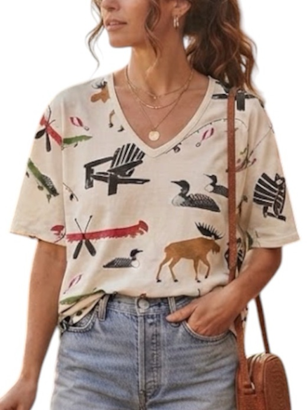 HATLEY Little Blue House Cabin Graphic Tee Off-White L